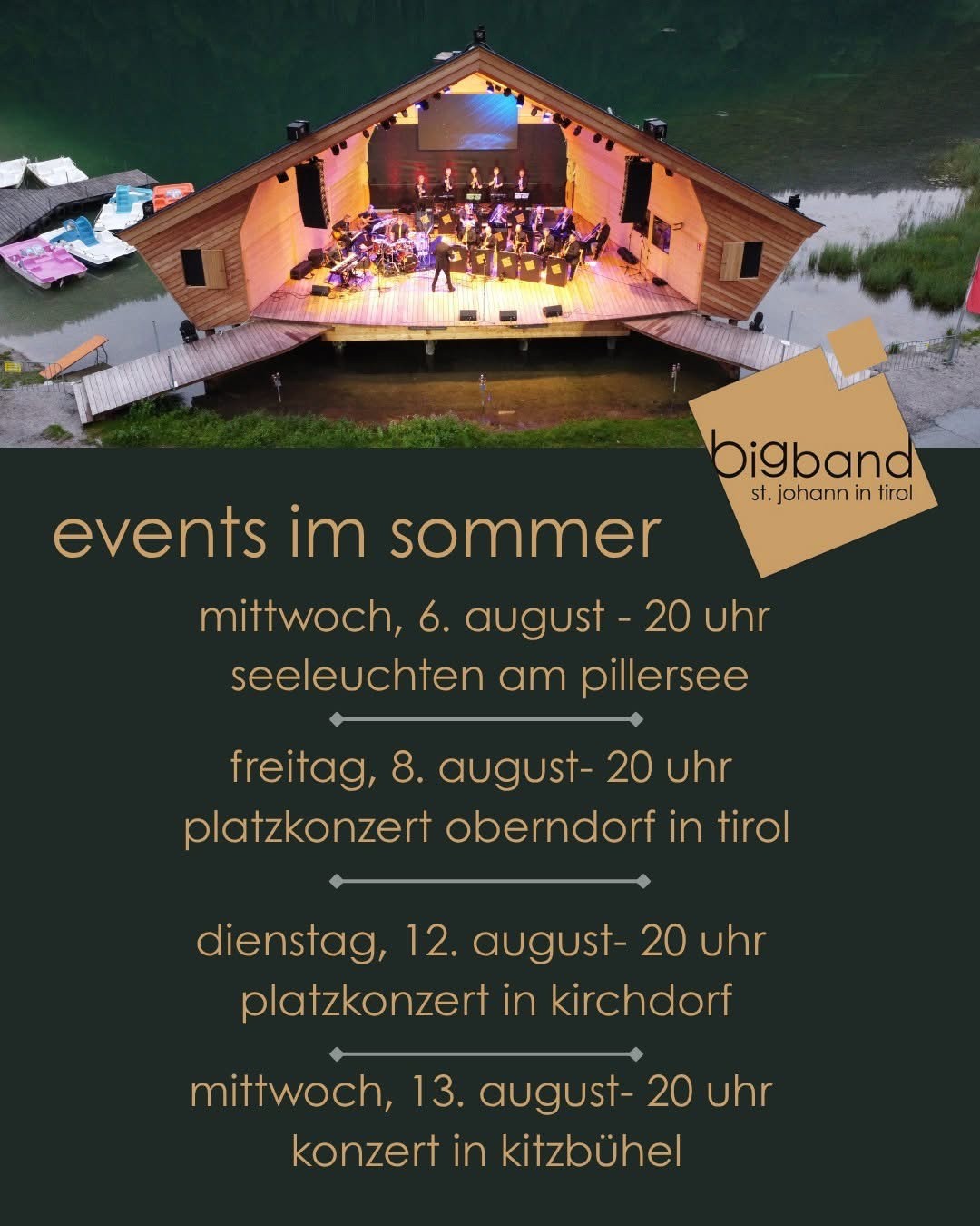 Terminübersicht Sommer 2025